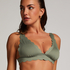 Top de bikini triangular Scallop, Verde