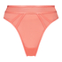 Tanga de tiro alto Sexy Mesh, Naranja