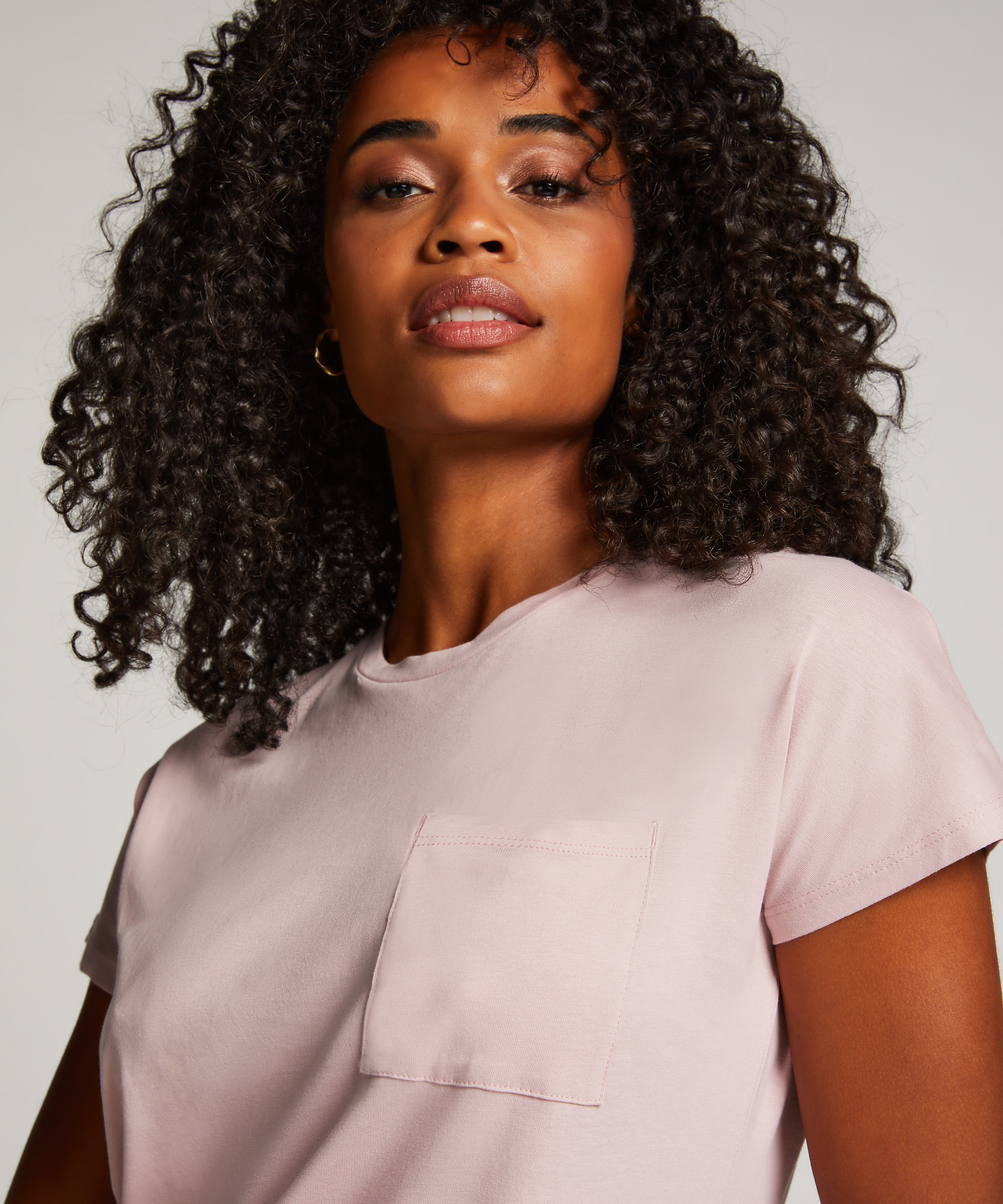 Camis&oacute;n de escote redondo, Morado, main