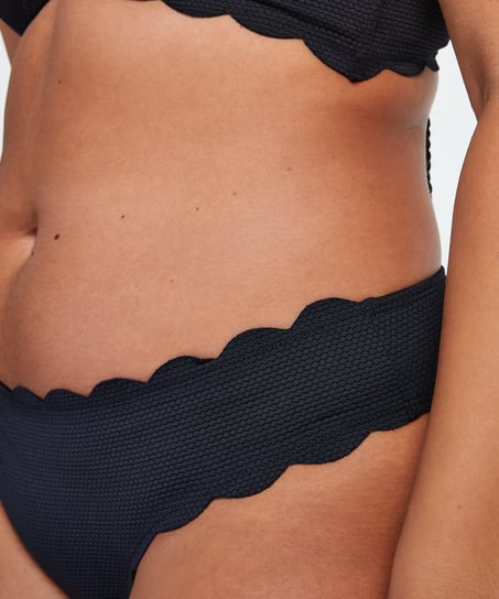 Braguita de Bikini Rio Scallop, Negro