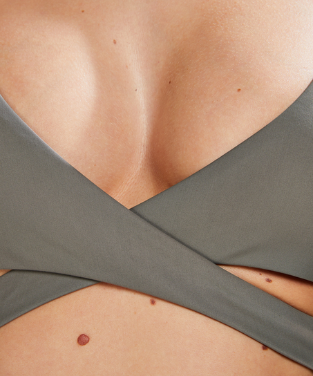 Top de bikini triangular Tribe, Verde