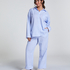 Top de pijama de algodón, Azul