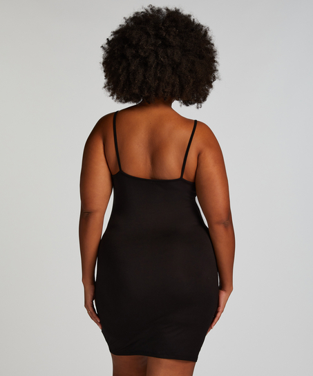 Vestido lencero Henley, Negro