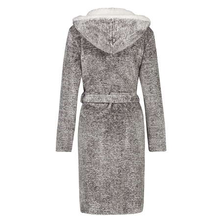 Albornoz de tejido polar, Gris