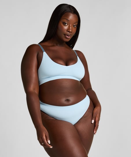 Tanga de tiro alto Dianne, Azul