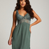 Vestido lencero Nora Lace, Verde