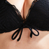 Bikini push-up Top Lurex Crochet, Negro