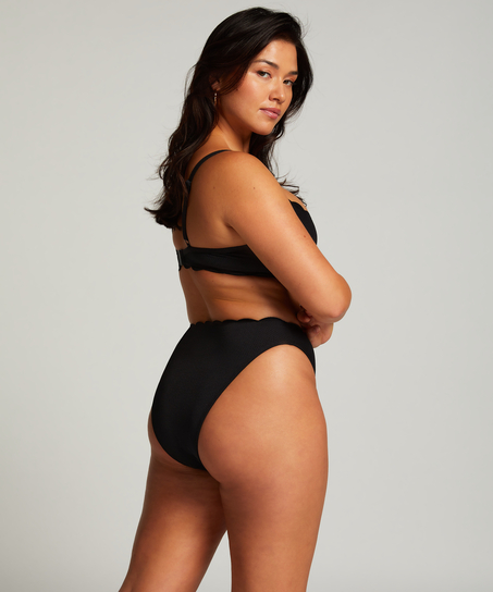 Braguita de Bikini Rio Scallop, Negro