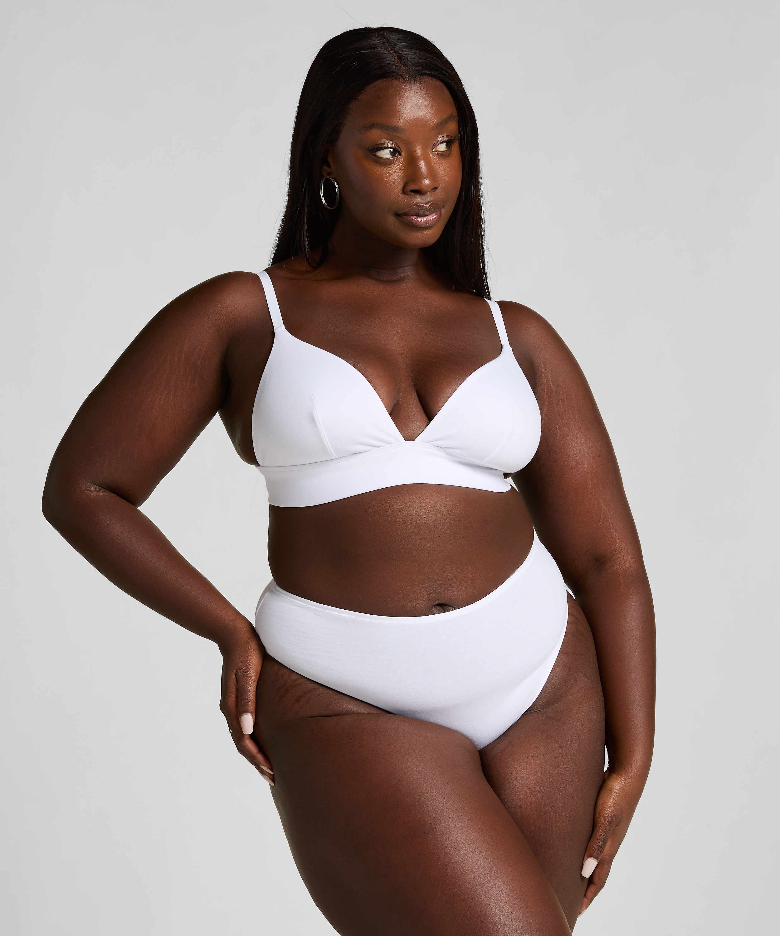 Bralette de algod&oacute;n, Blanco, main