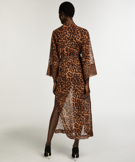 Kimono Leopardo Nyakim, marrón