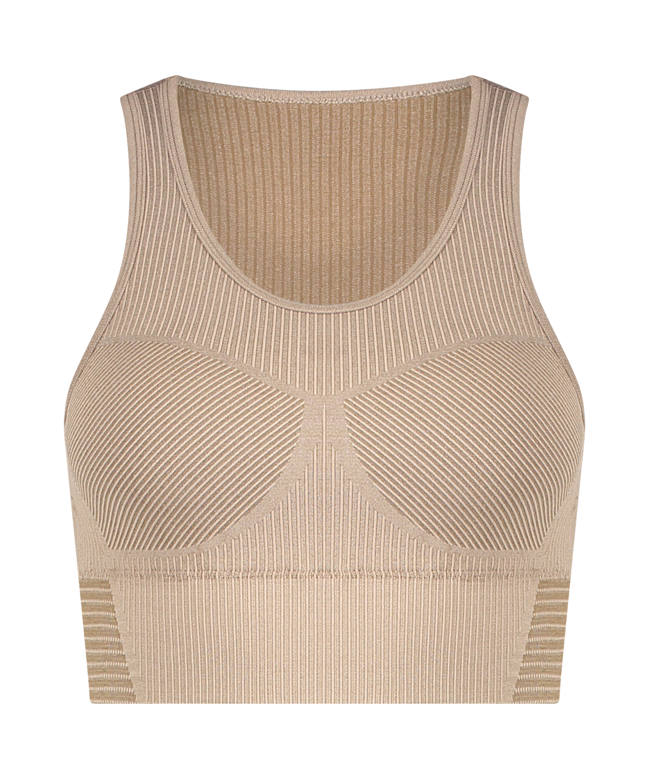 HKMX Sujetador deportivo sin costuras, Gris, main