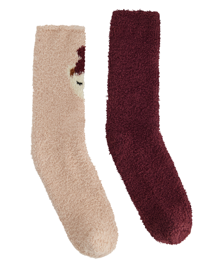 Pack de 2 calcetines Cosy, Rosa