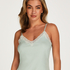 Top Cami Rib Lace, Verde
