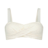 Top de bikini preformado y bandeau Broderie, Blanco