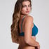 Sujetador con aros preformado Plunge, Azul