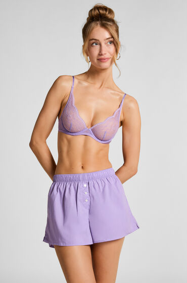 Hunkemöller Pantalón corto de algodón Morado