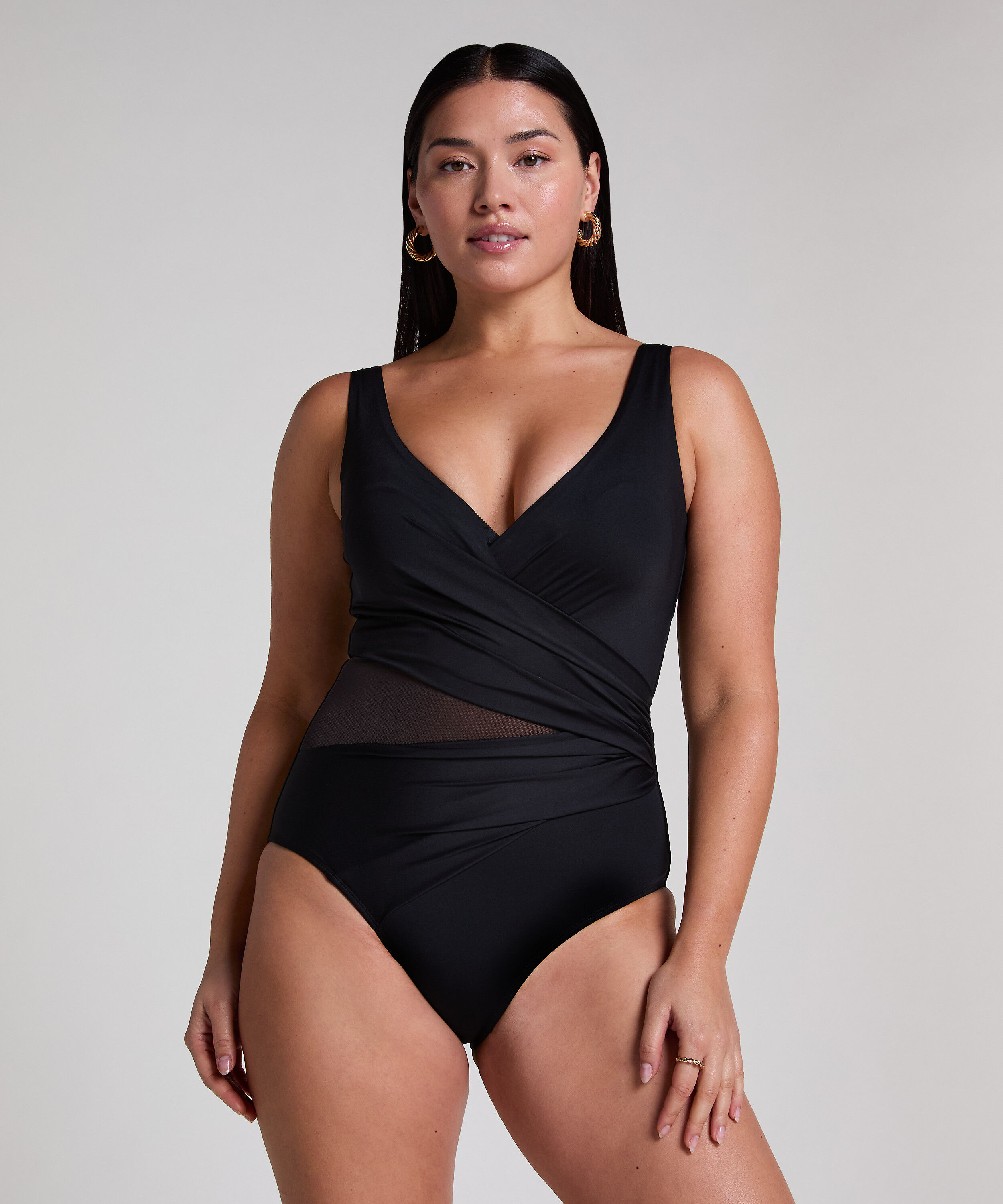 Bañador Shaping Shell Mesh, Negro