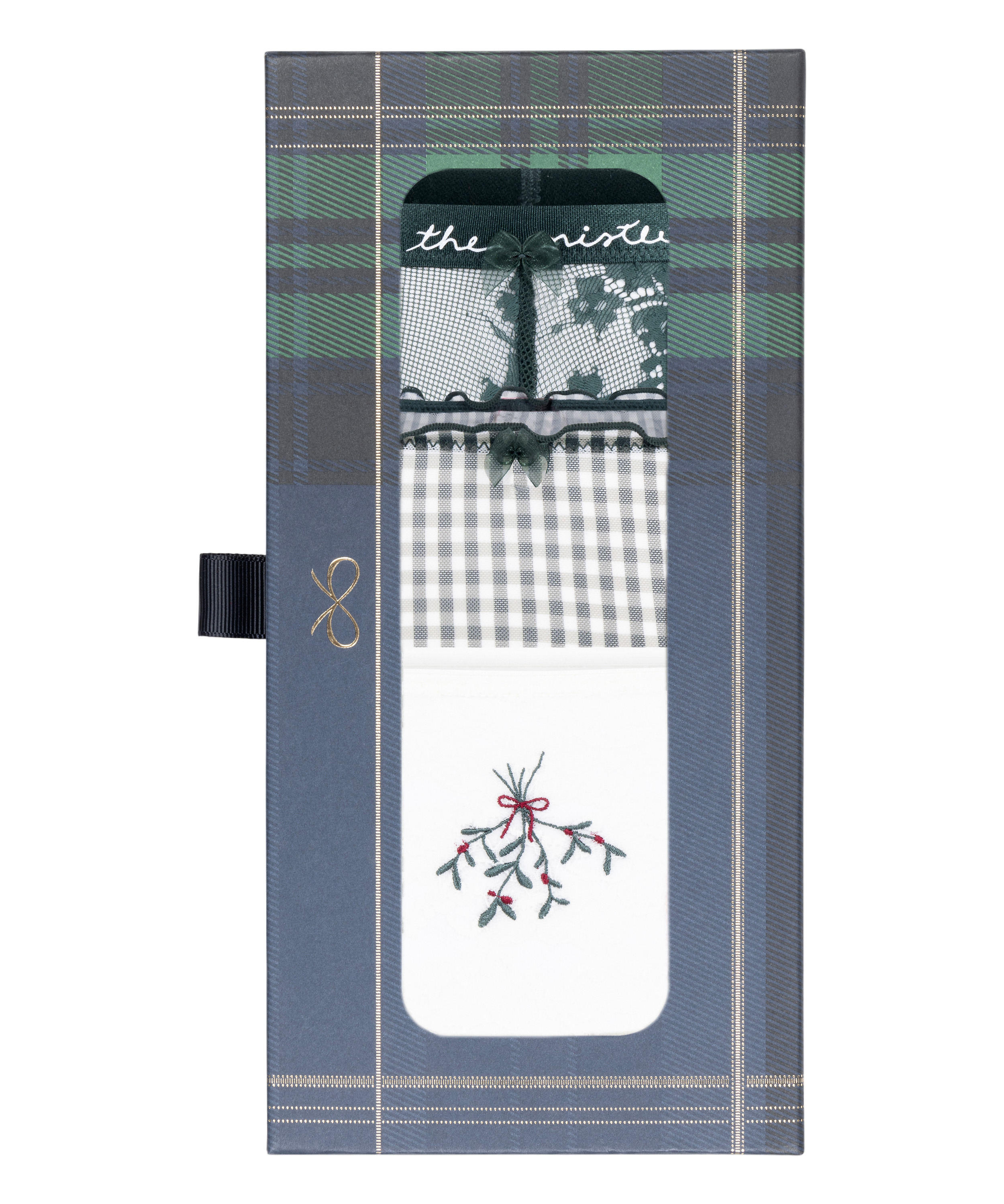 Conjunto de regalo de tanga de Navidad, Verde, main