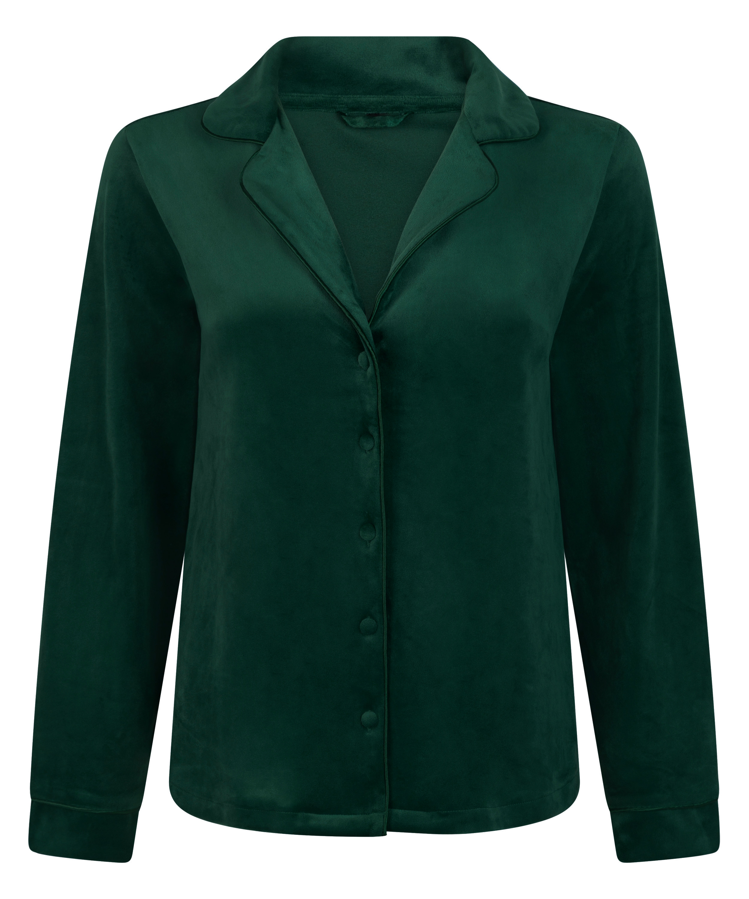 Chaqueta de terciopelo de manga larga, Verde, main