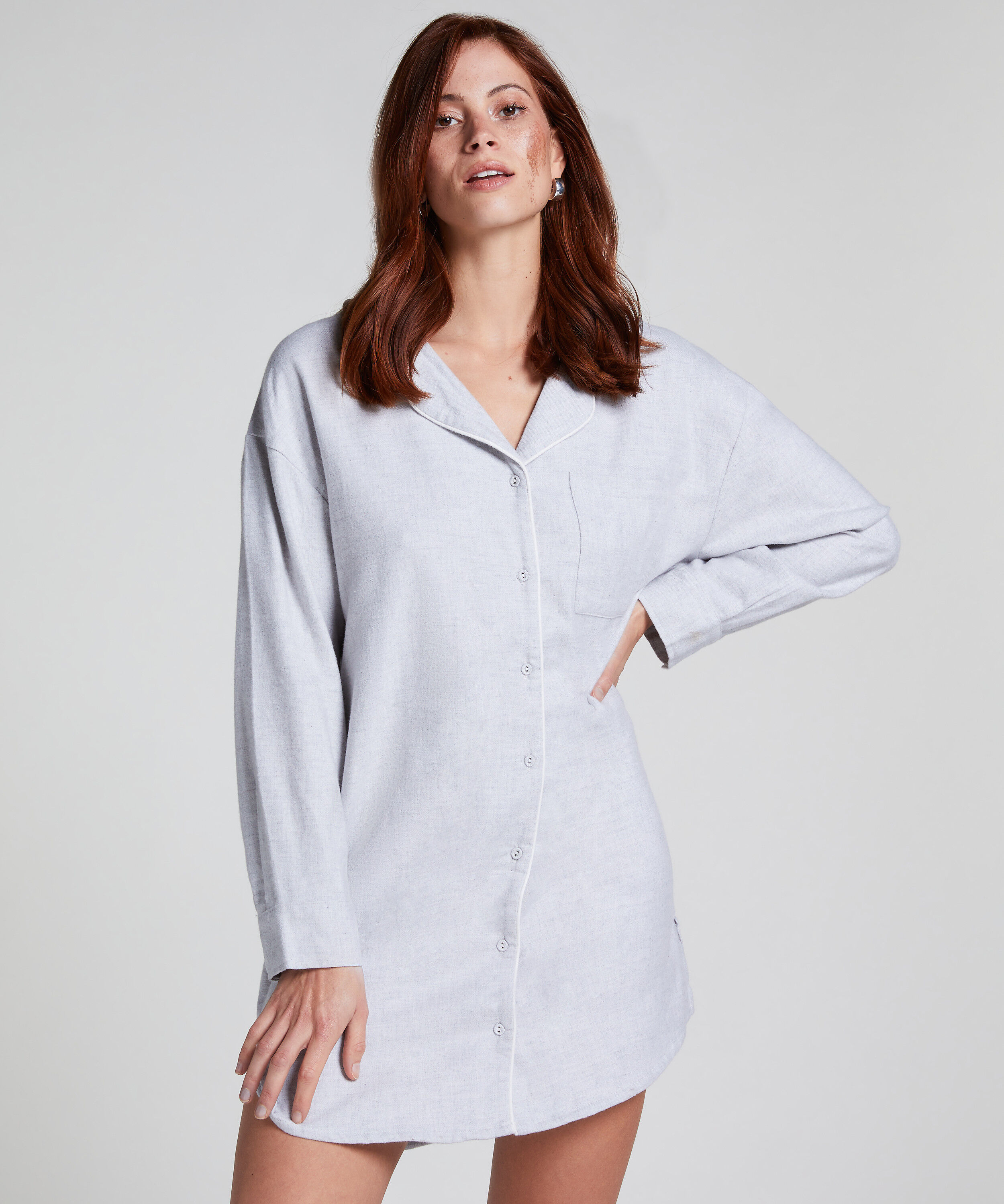 Camisón Flanel, Gris