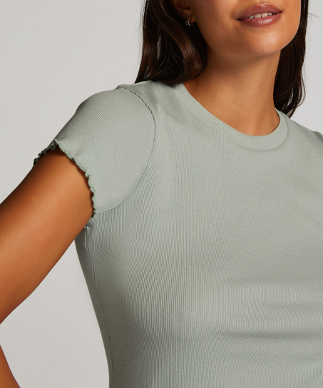 Camiseta de algod&oacute;n de manga corta, Verde