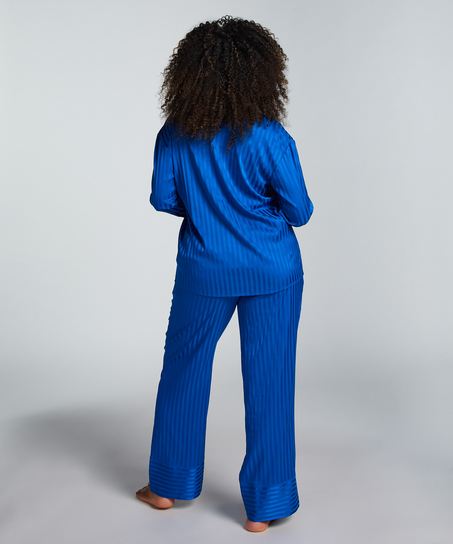 Pantalón de satén, Azul