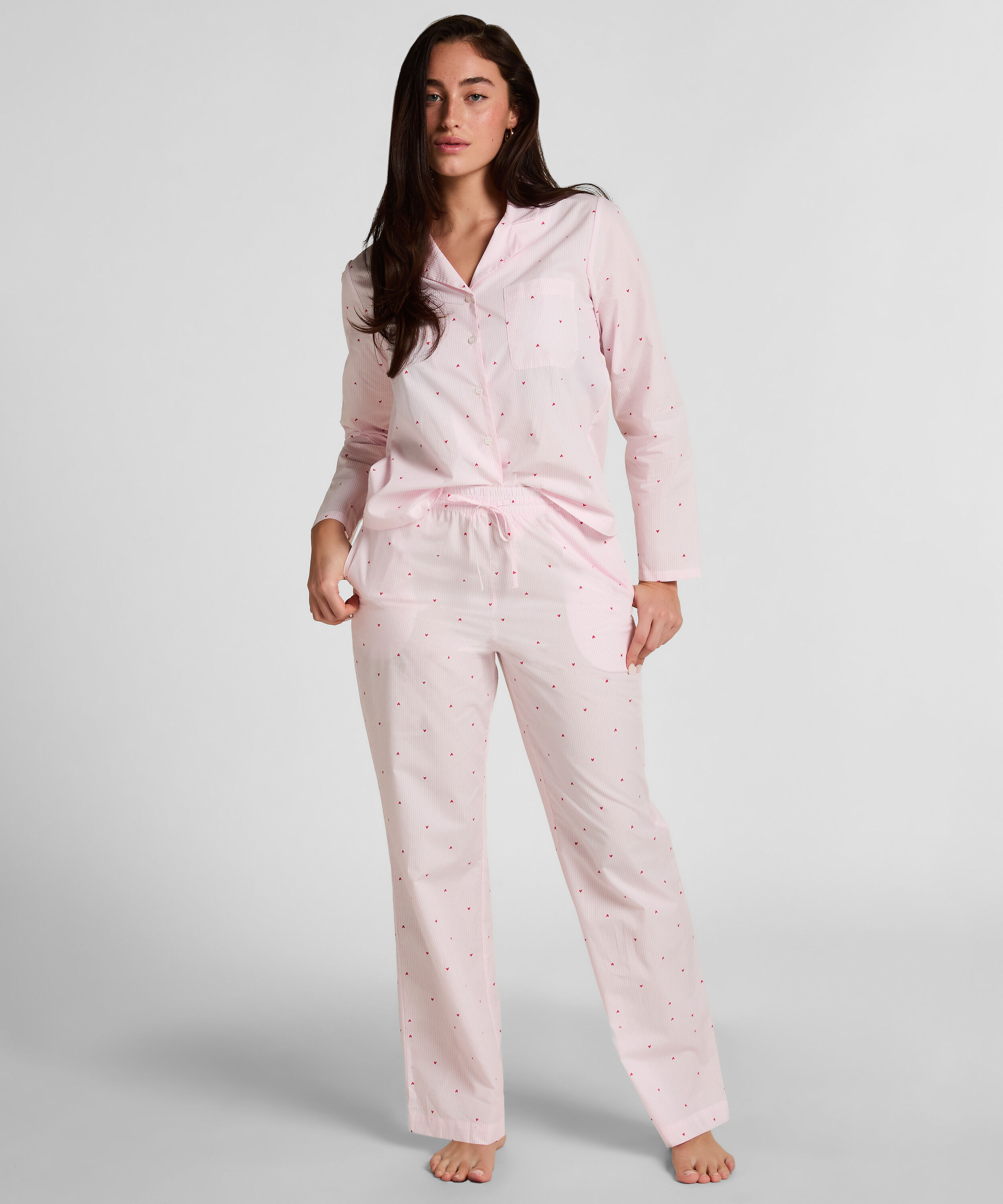 Conjunto de pijama de punto de algodón, Blanco