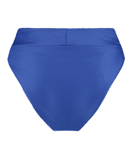 Braguita de bikini de corte alto Rib Lagoon, Azul