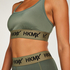 HKMX Sujetador deportivo The Crop Logo nivel 1, Verde