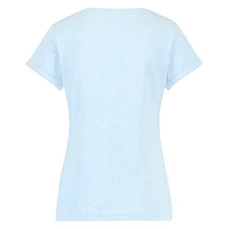 Top SS Chest Print, Azul