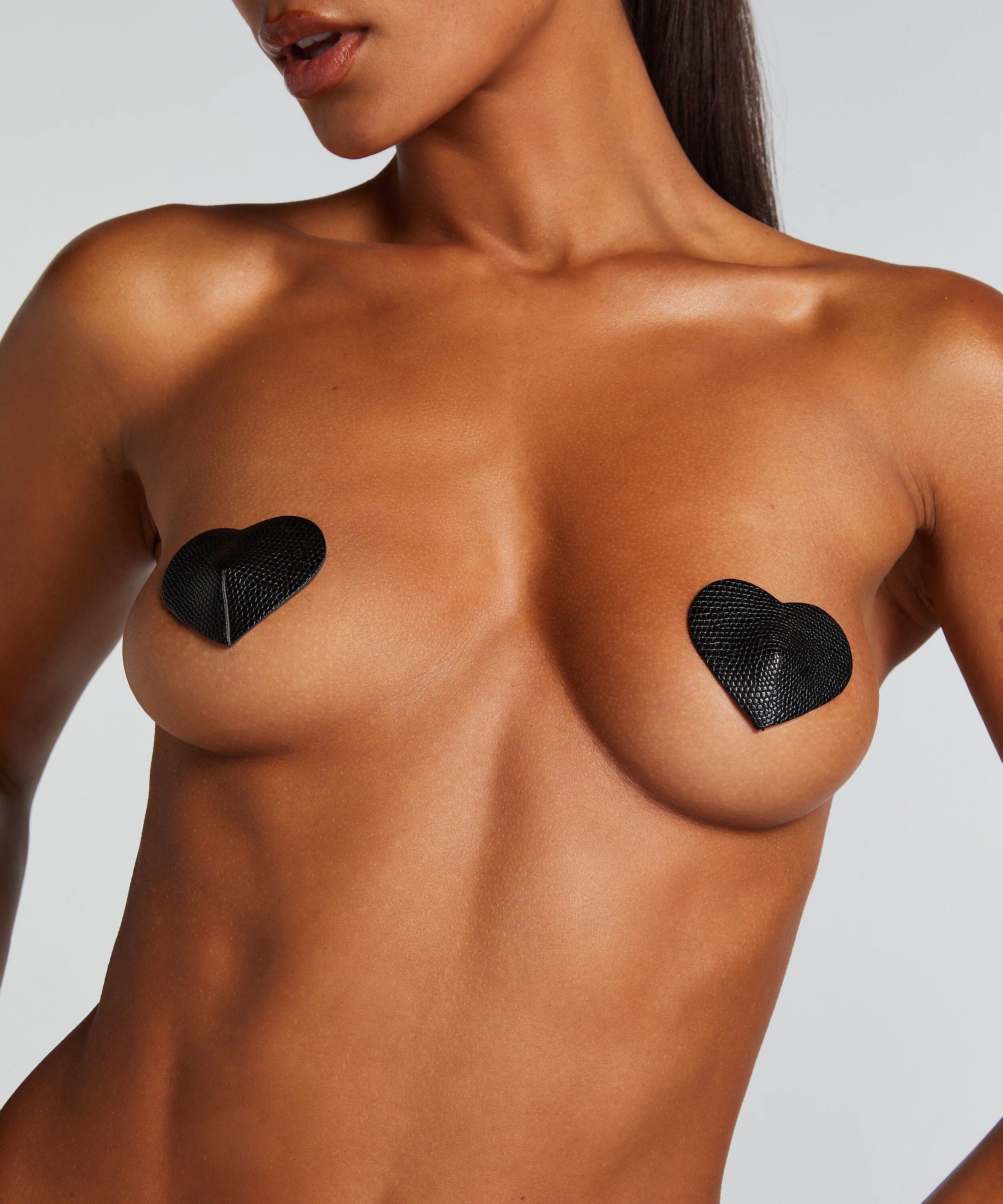 Private cubre-pezones Snake, Negro