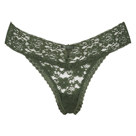Tanga floral encaje, Verde