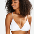 Top de bikini triangular Pride, Blanco