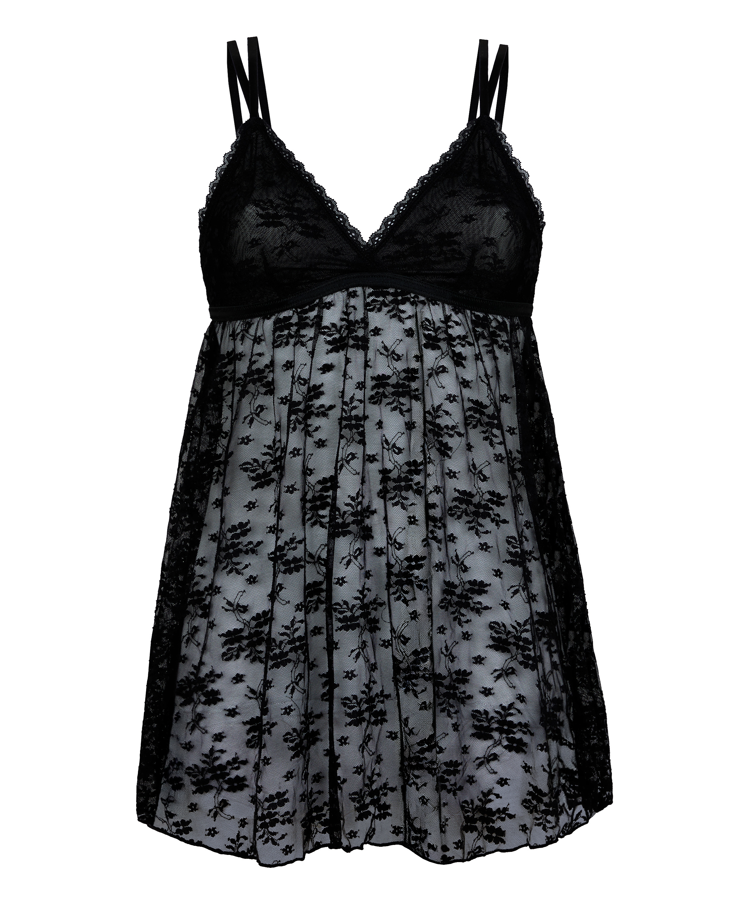Babydoll Darcy de Encaje Floral, Negro, main