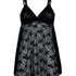 Babydoll Darcy de Encaje Floral, Negro