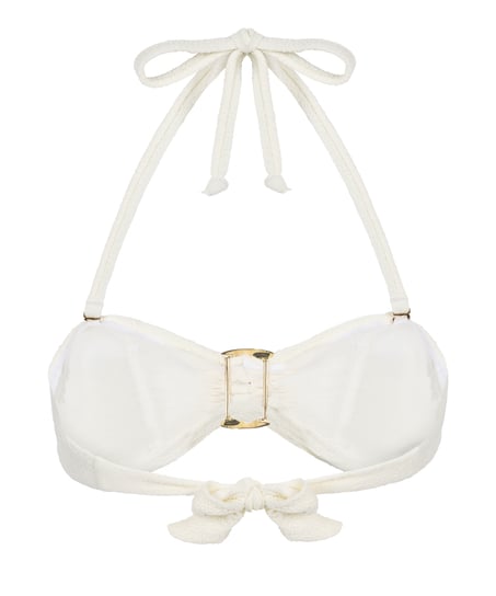 Top de bikini bandeau Cabo, Blanco