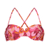 Top de bikini con aros sin relleno Miami, Rosa
