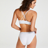 Bralette triangular preformada de algod&oacute;n Casey, Blanco