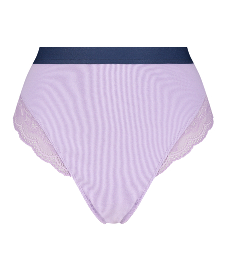 Tanga de corte alto Glo Up, Azul