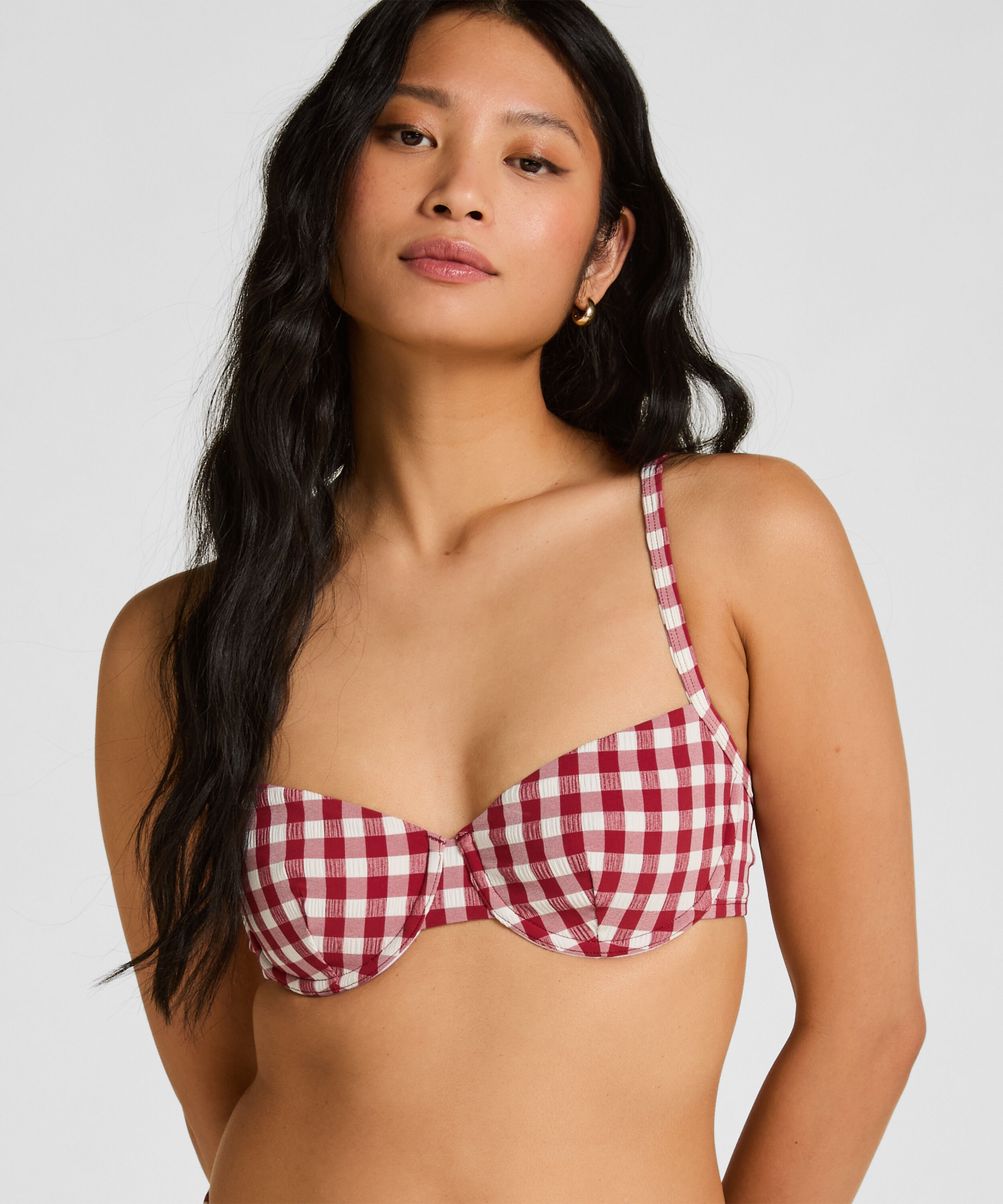 Top de Bikini con Aros sin Relleno Amalfi, Rojo