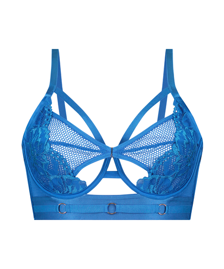 Sujetador longline de aros no preformado Pleasure, Azul
