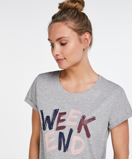 Camisón de escote redondo, Gris