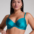 Top de bikini con aros sin relleno Aqua, Verde