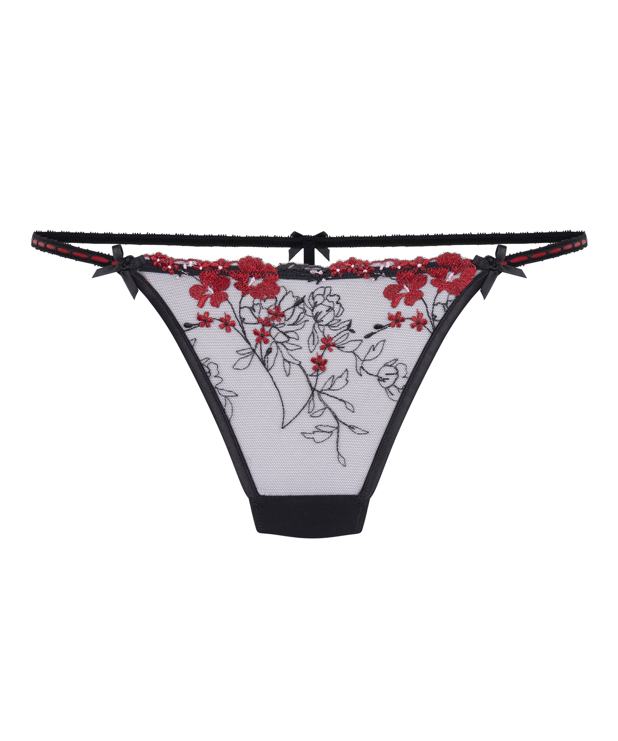 Tanga de corte alto Peonie, Negro, main