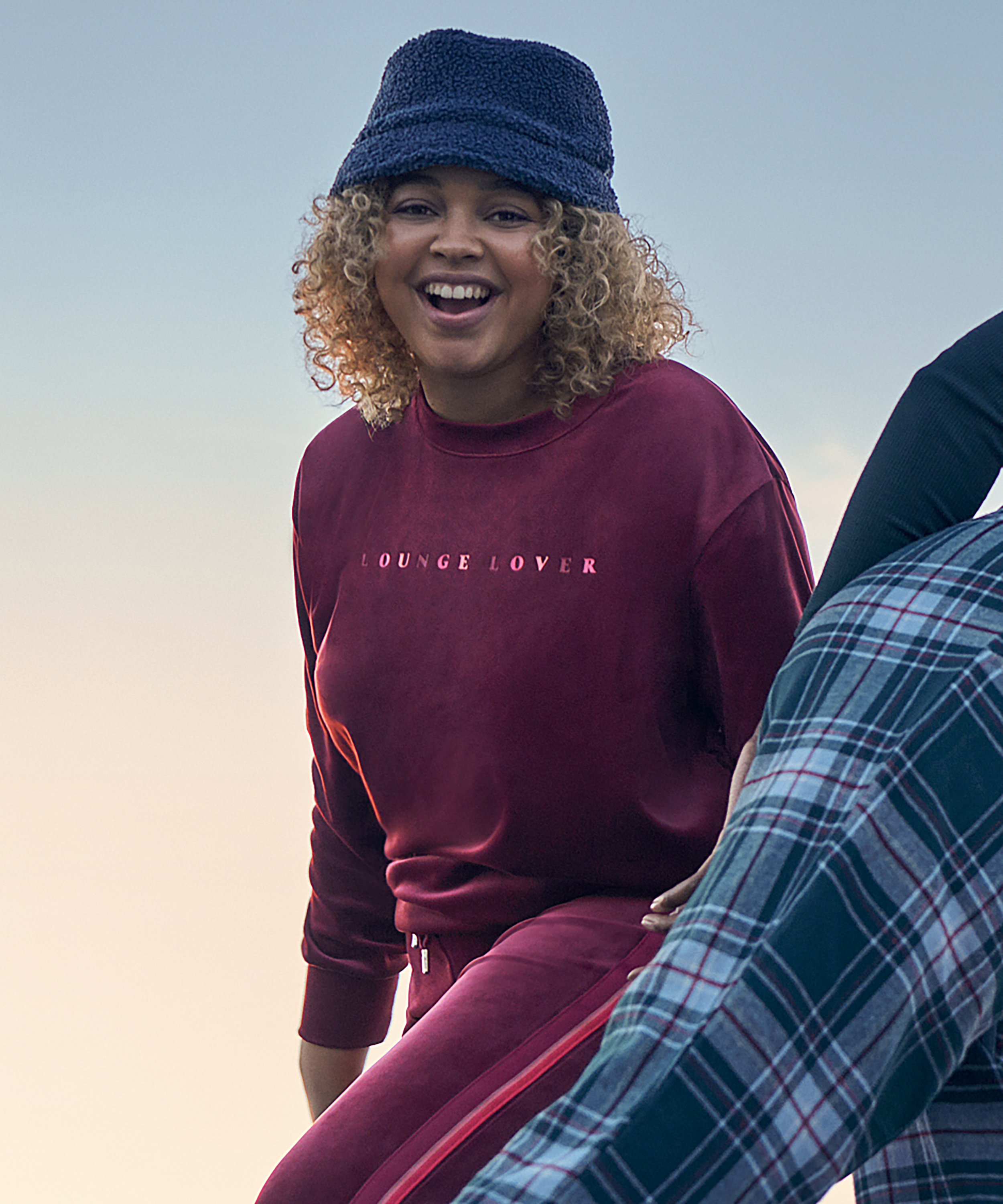 Top de terciopelo de manga larga, Rojo, main