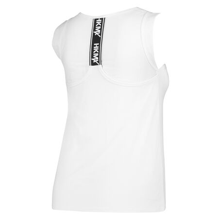 Camiseta sin mangas de rejilla de HKMX, Blanco