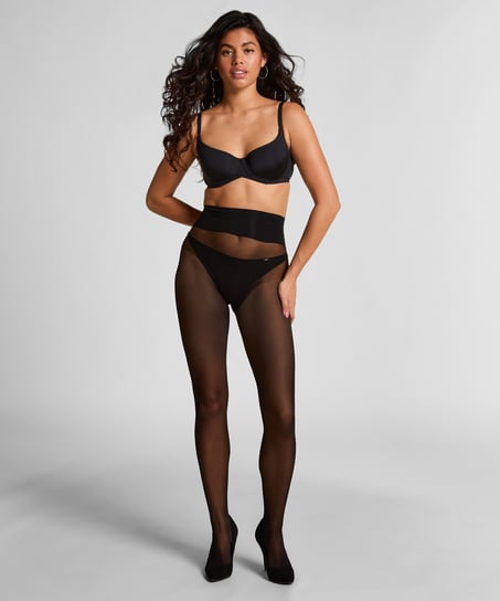 Pantys 20 Denier Sin Costuras, Negro