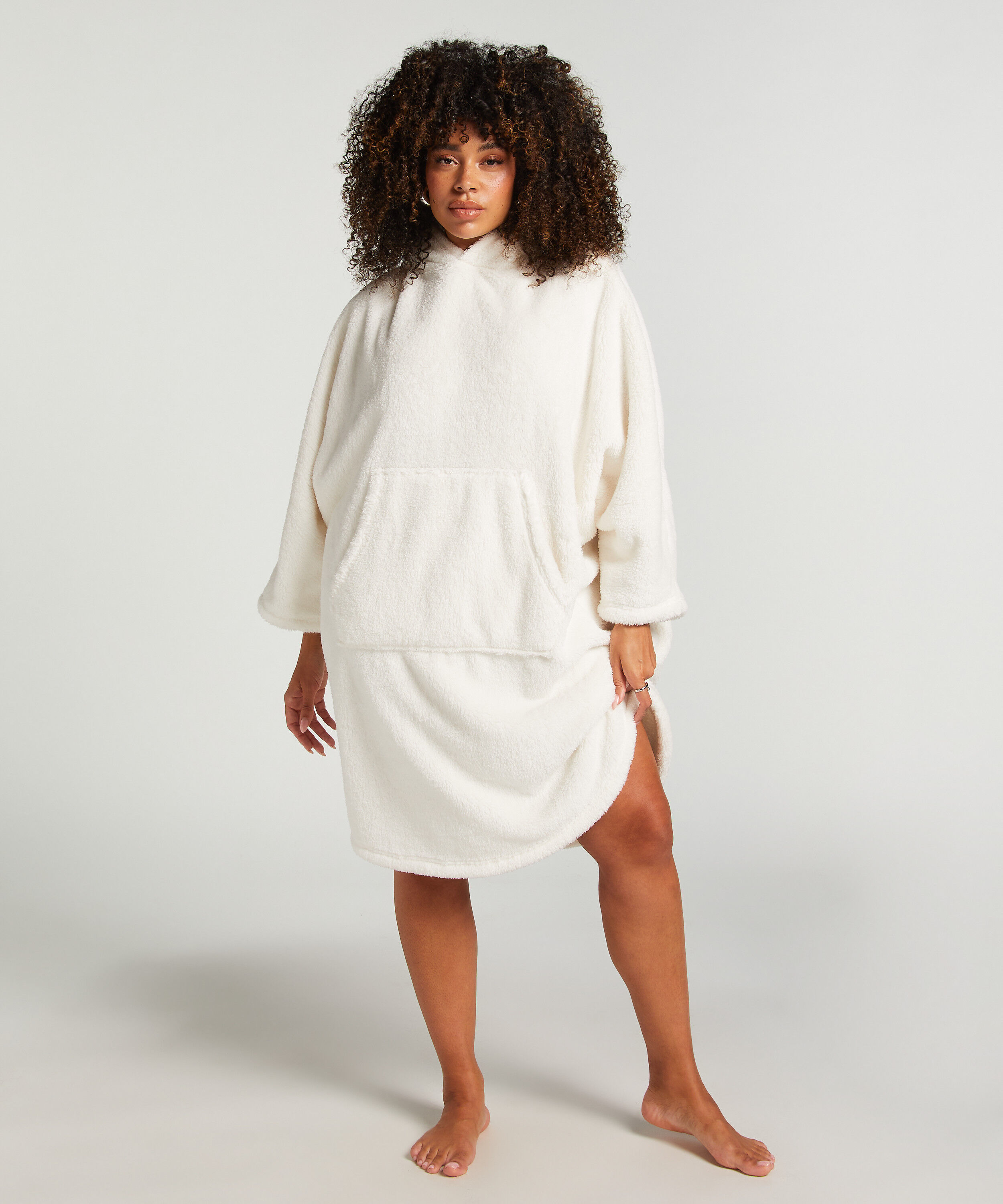 Vestido de vellón Lounge Snuggle, Blanco