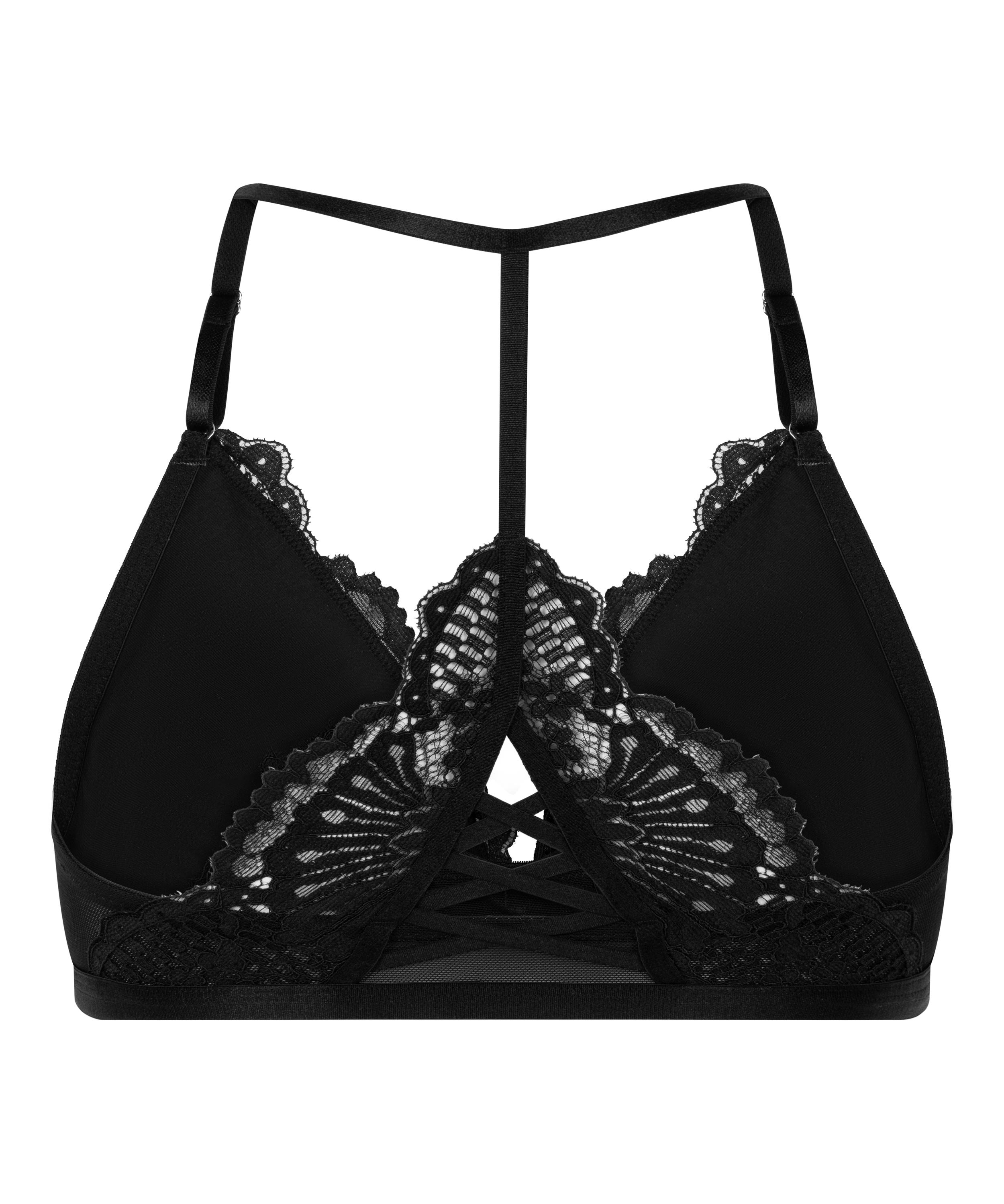 Bralette triangular Whitney, Negro, main