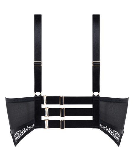 Sujetador largo con aros y sin relleno Missy, Negro